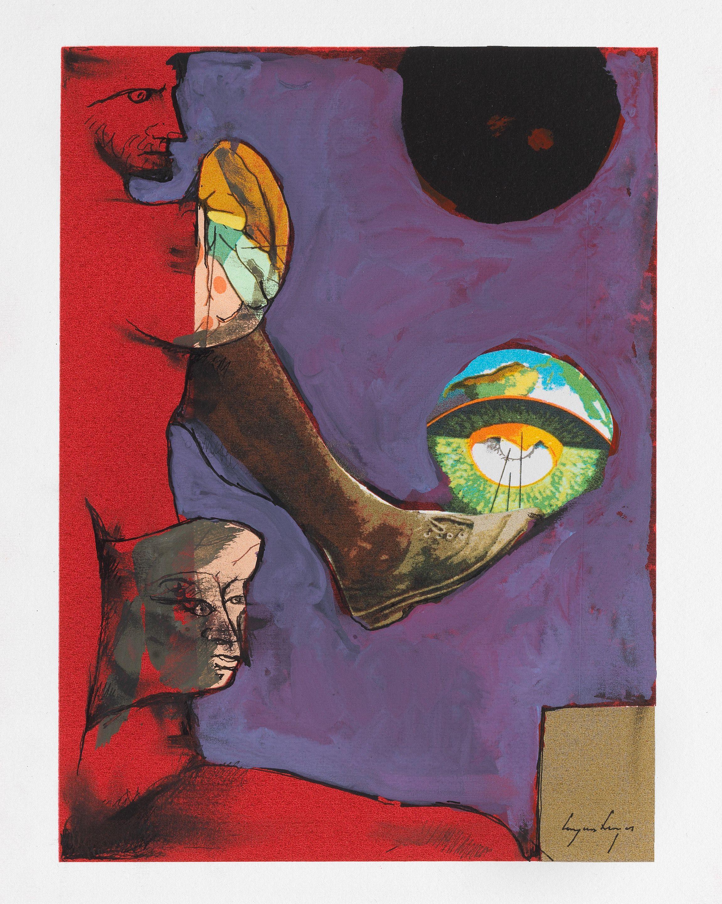 Cruzeiro Seixas - Untitled (after Assim ficámos a saber que o deserto sabe escrever, ler e contar) 26.2 x 19.1cm (10 5/16 x 7 1/2in). (image size) 35.4 x 25cm (13 15/16 x 9 13/16 in). (sheet size)