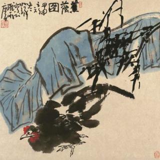 Cui Ruzhuo - Cockeral Under Plantain Leaves