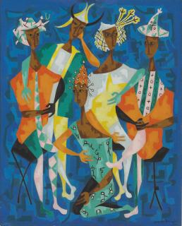 Cundo Bermúdez - Cinco saltimbanquis despúes de la función