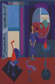 Cundo Bermudez - Interior Con Espejo y Puerta Al Mar