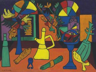 Cundo Bermúdez - Interior con peces