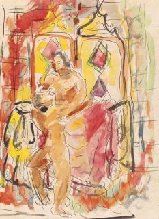 Cundo Bermúdez - Pareja en el balcón