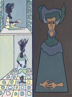 Cundo Bermudez - Untitled (Three women)
