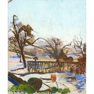 Cuno Amiet - Aus Dem Fenster Im Winter, 1940 Out Of The Window In Winter, 1940
