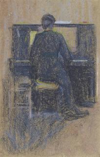 Cuno Amiet - Edmée de Niederhäusern-Wartmann am Klavier, 1913