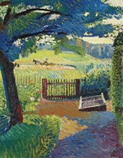 Cuno Amiet - Garten mit Sicht auf Oschwand, 1938