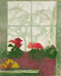Cuno Amiet - Oschwand, Winterfenster. 1958.