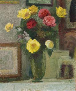 Cuno Amiet - Rosenstrauss Im Atelier, 1955