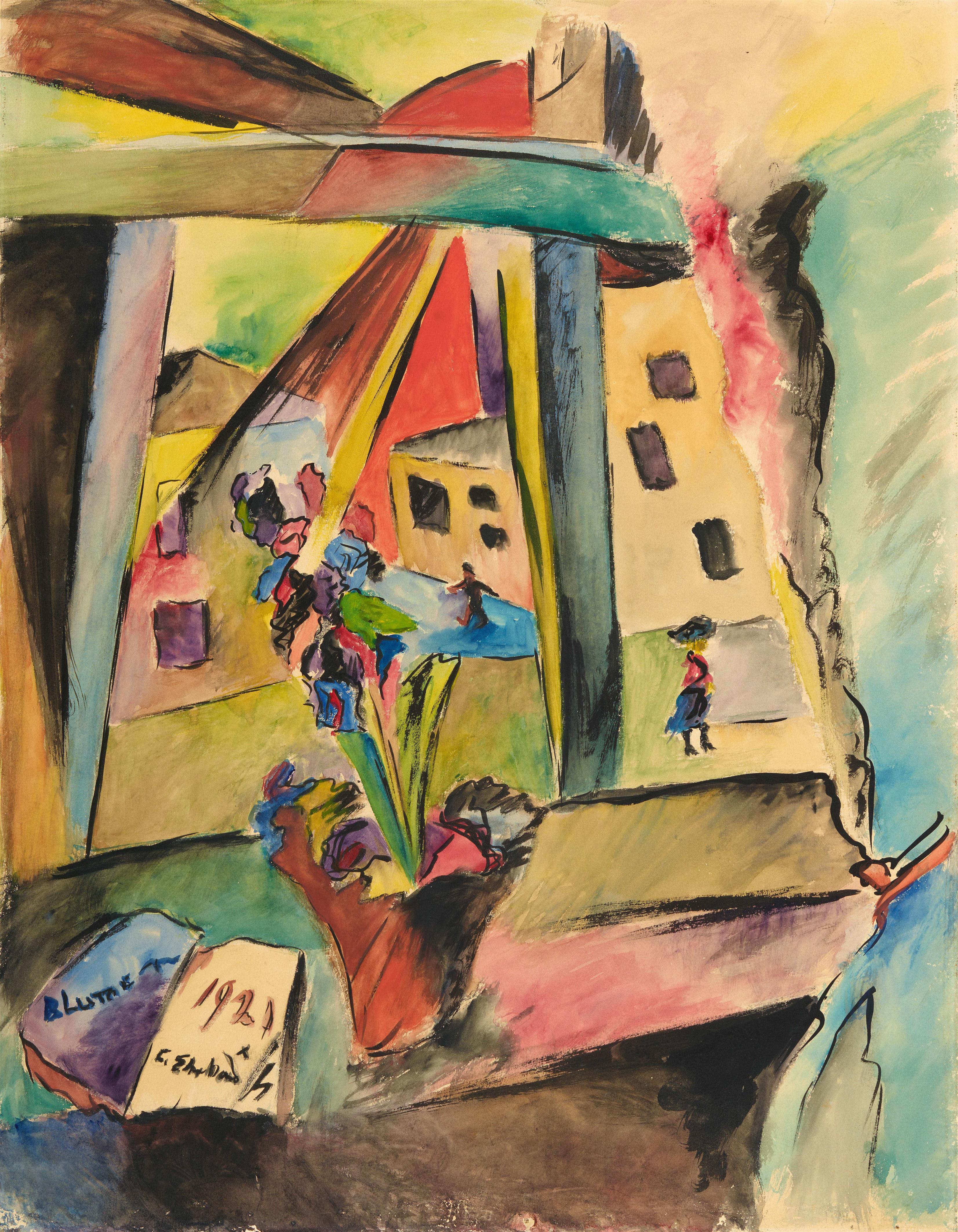 Curt Ehrhardt - Hyazinthentopf am Fenster