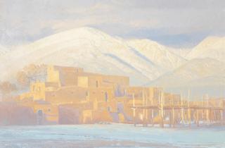 Curt Walters - Taos Pueblo in Winter