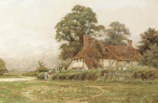 Curtius Duassut - Rural cottage with chickens feeding