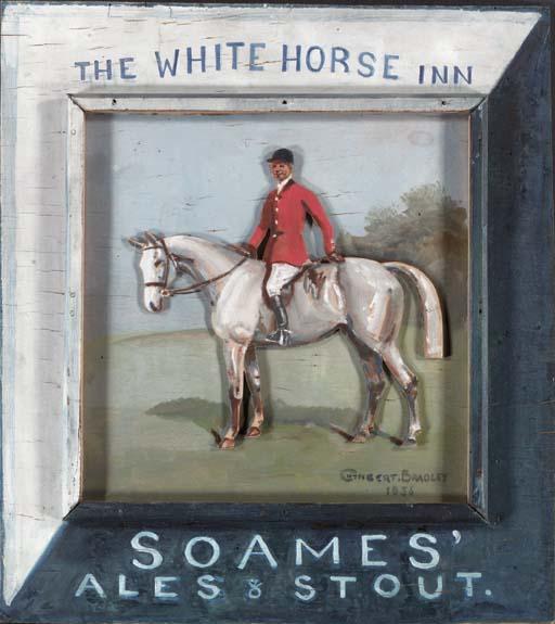 Cuthbert Bradley - Design for the trade sign of The White Horse Inn Public House