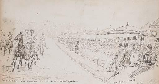 Cuthbert Bradley - Hurlingham versus The Royal Horse Guards polo match; and Coach driving competition at the Hurlingham club