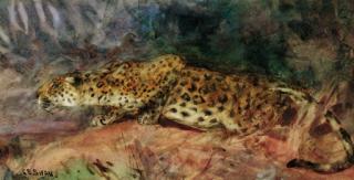 Cuthbert Edmund Swan - Stalking Leopard