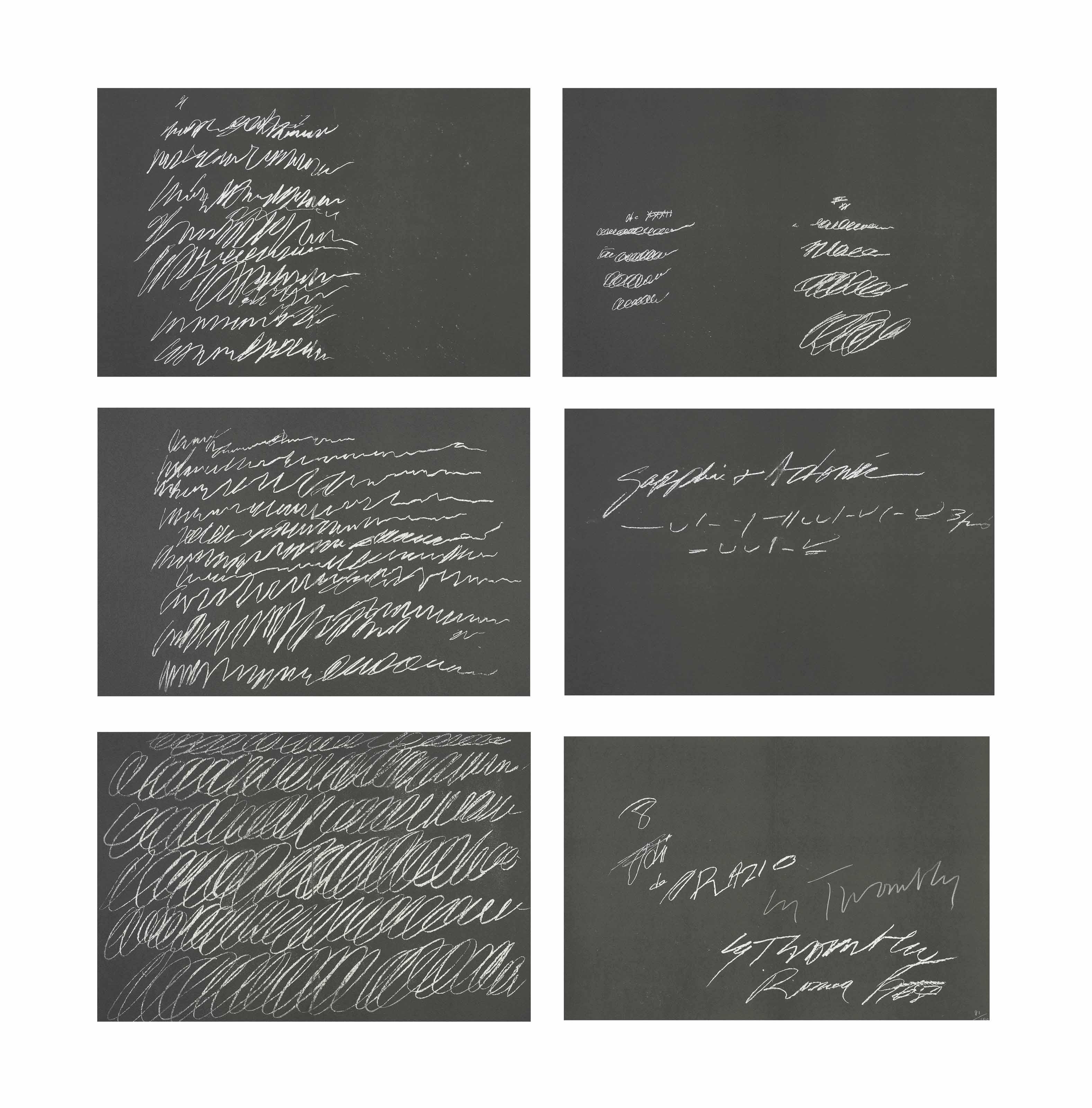 Cy Twombly - 8 Odi Di Orazio (Series Ii)