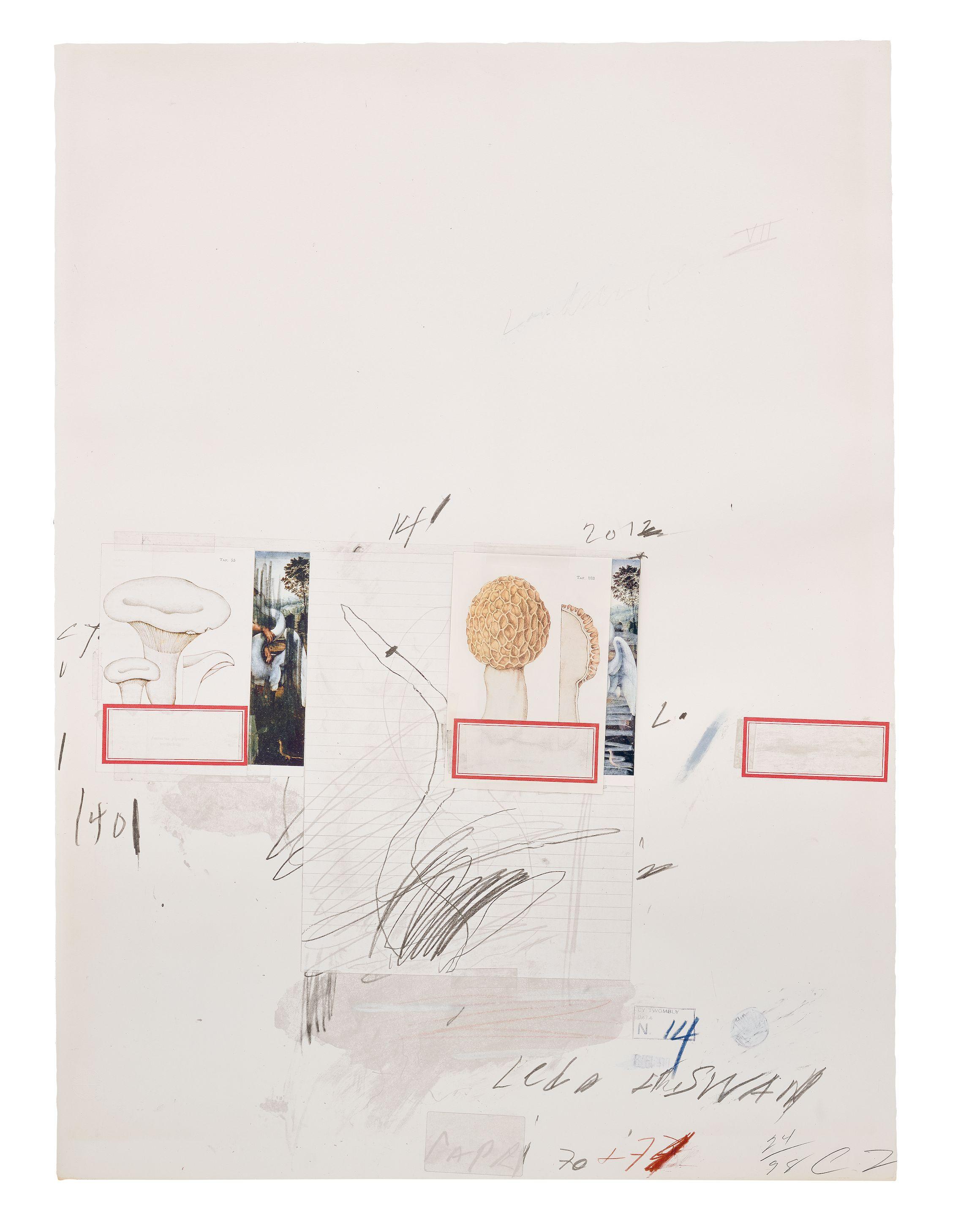 Cy Twombly - No. I, from Natural History, Part I, Mushroom