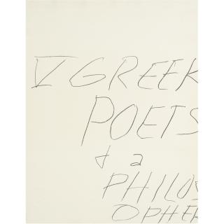 Cy Twombly - V Greek Poets And A Philosopher (Bastian 67-73)
