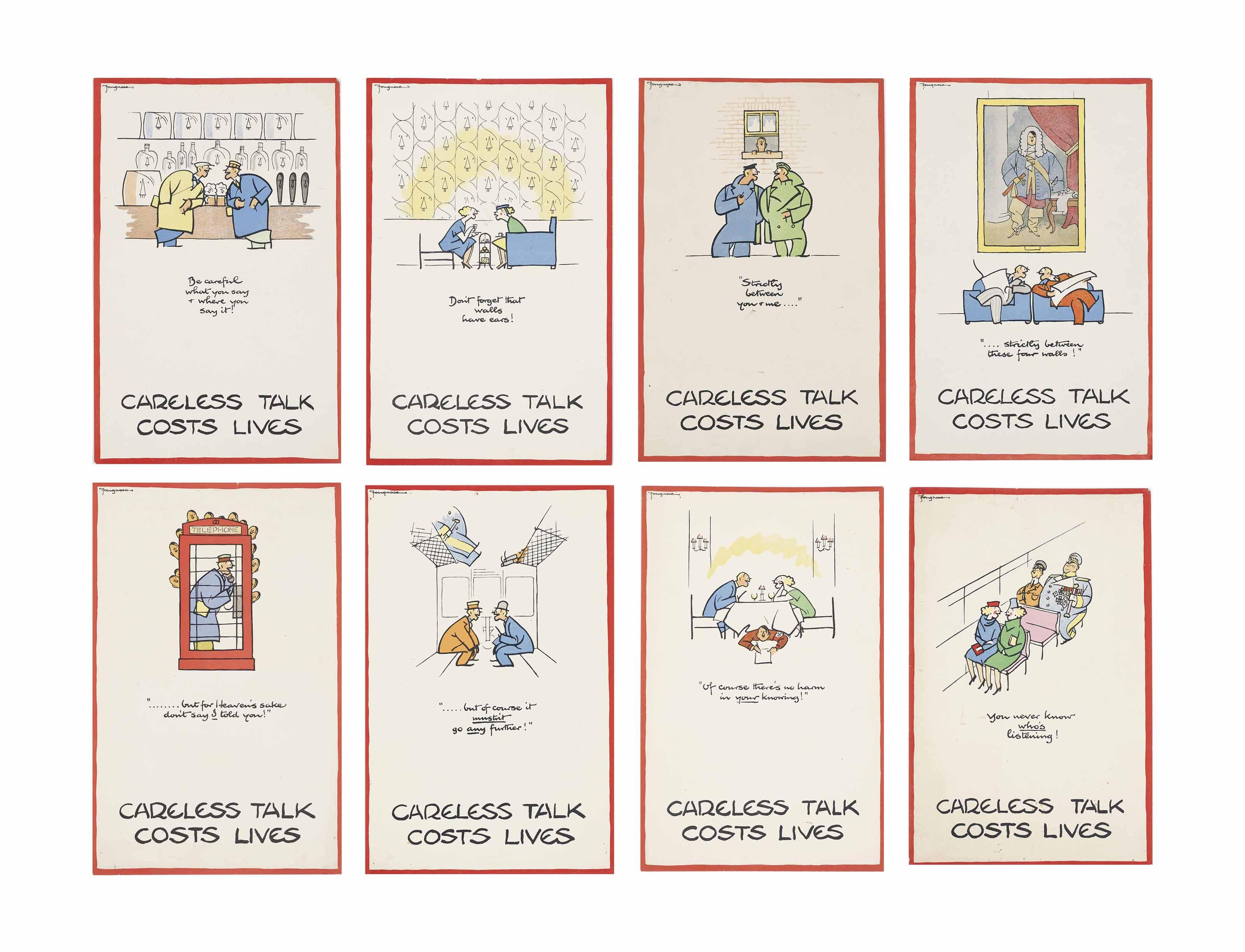 Cyril Kenneth Bird Fougasse - Careless Talk Costs Lives