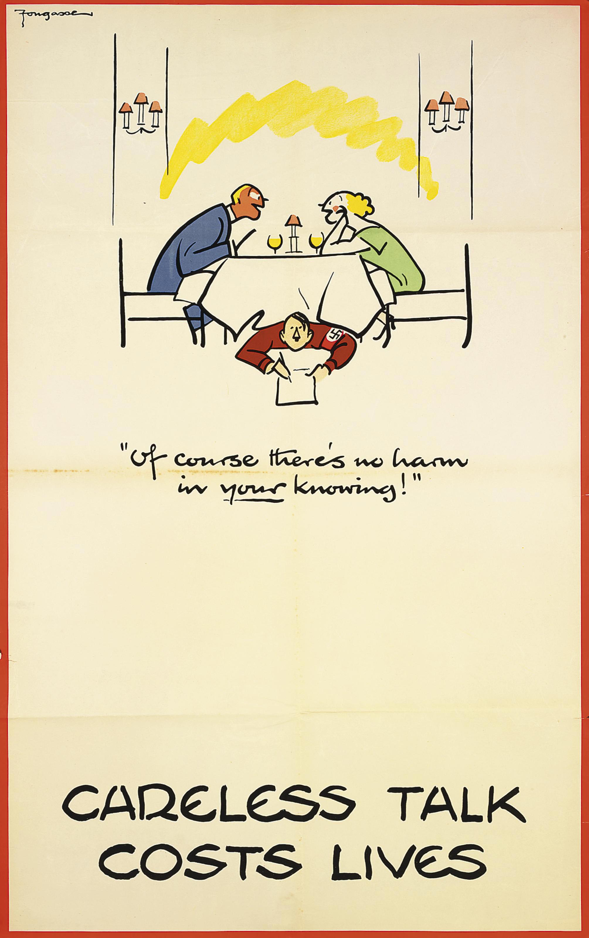 Cyril Kenneth Bird Fougasse - Careless Talk Costs Lives