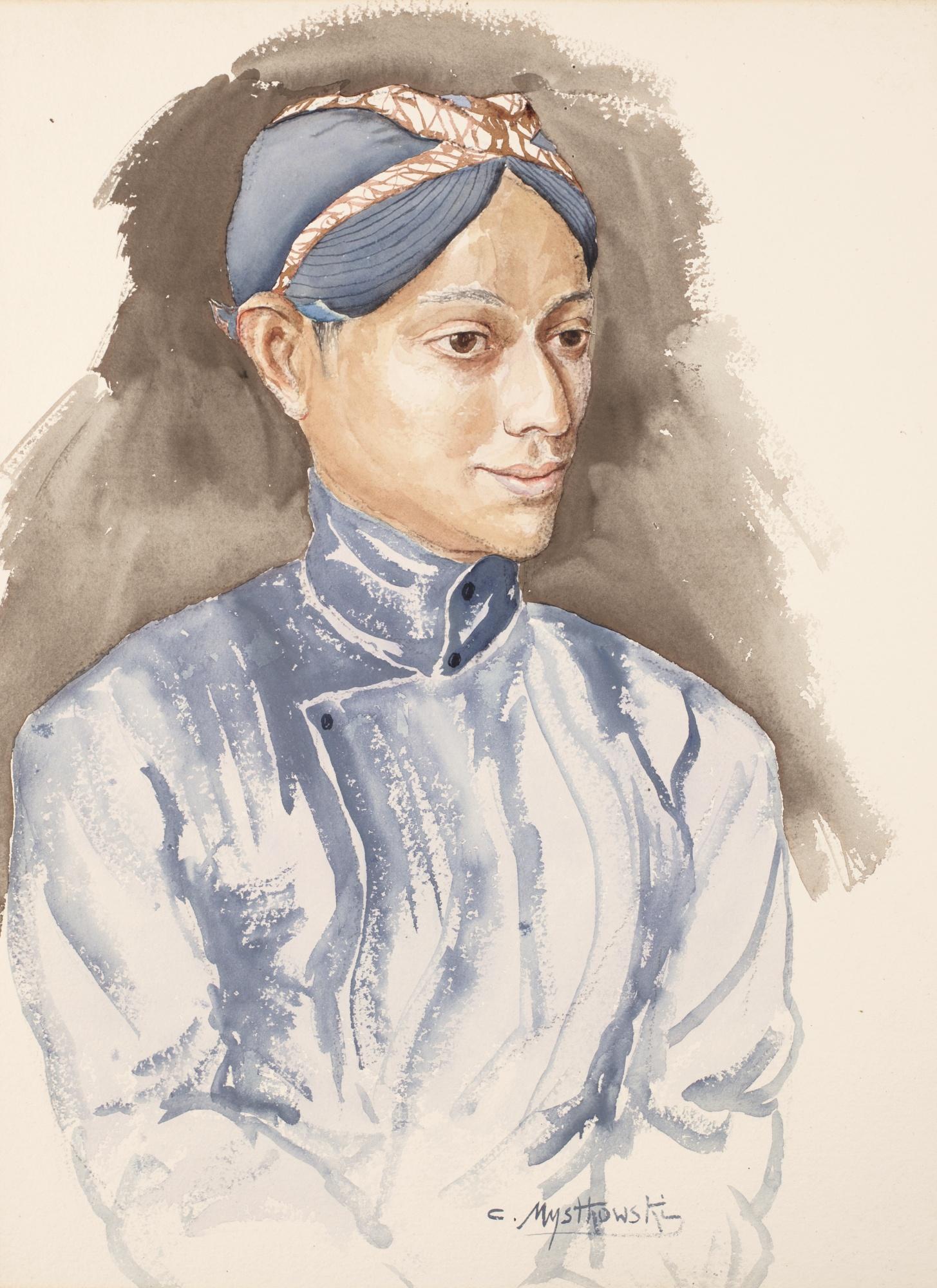Czeslaw Mystkowski - Portrait Of A Javanese Man 