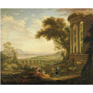 Da Claude Lorrain - Paesaggio Con Satiro E Ninfa