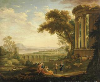 Da Claude Lorrain - Paesaggio Con Satiro E Ninfa