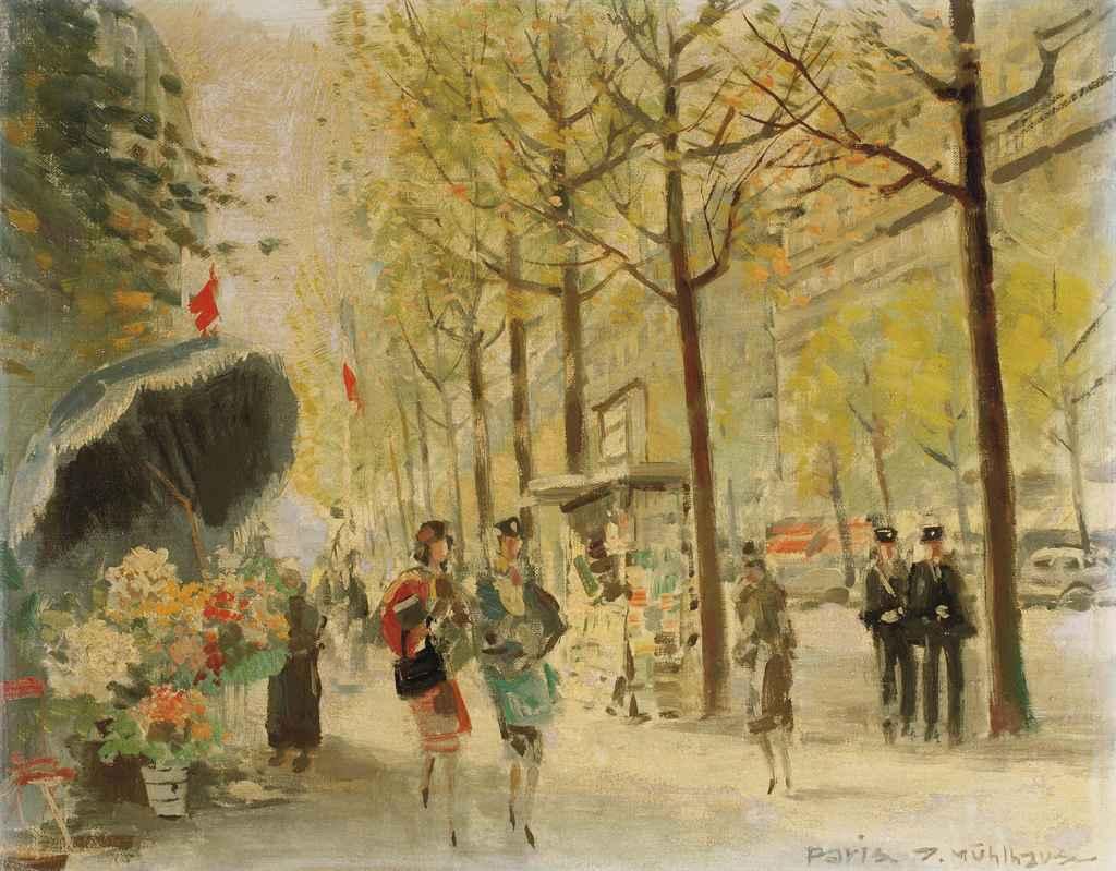 Daan Muhlhaus - A busy street in Paris