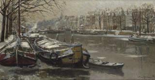 Daan Muhlhaus - View of the Amstel near the Hoge Sluis, Amsterdam
