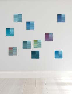 Dadamaino - Ricerca Del Coloreoil On Canvasboard, 10 Elements. Executed In 1966-68