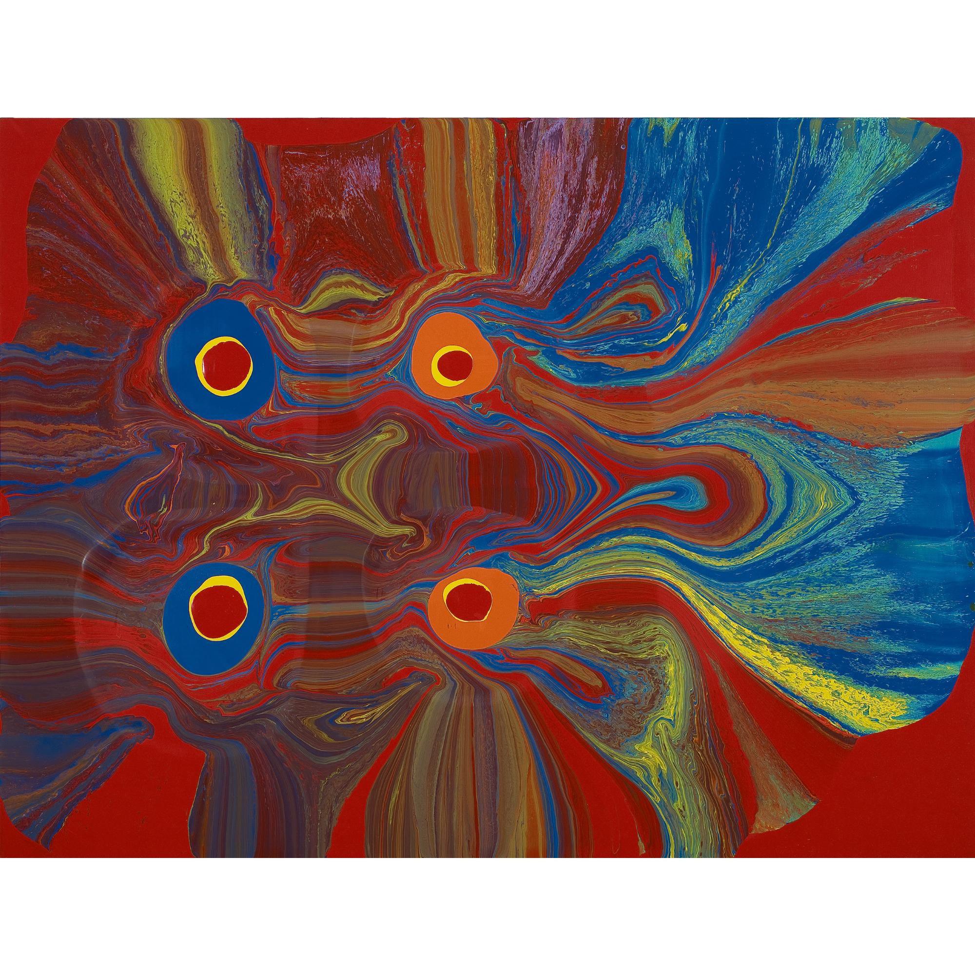 Dale Frank - Australian (Self Portrait With Secret) With Four Throbbers. The False Eyes And Balls In His Hands - Or - The Breach And Reach Of True Violent Silence And Understanding (Dongers In A Lolly Shop Like Caterpillar)