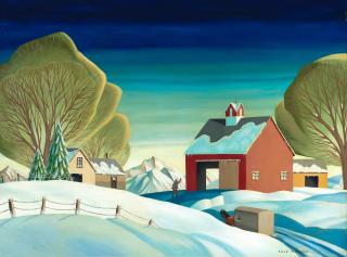 Dale Nichols - The Visit (Barn in Winter)