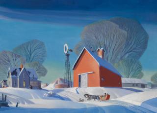 Dale William Nichols - Untitled (Winter On The Farm)