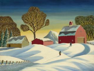Dale William Nichols - Winter Scene, Nebraska