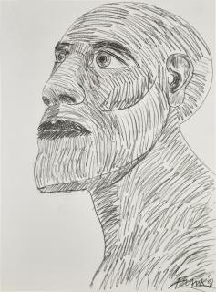 Dame Elisabeth Frink, R.A. - Head of a Man (Looking Left)