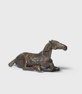 Dame Elisabeth Frink R.A. - Lying Down Horse 36.3 cm. (14 1/4 in.) long