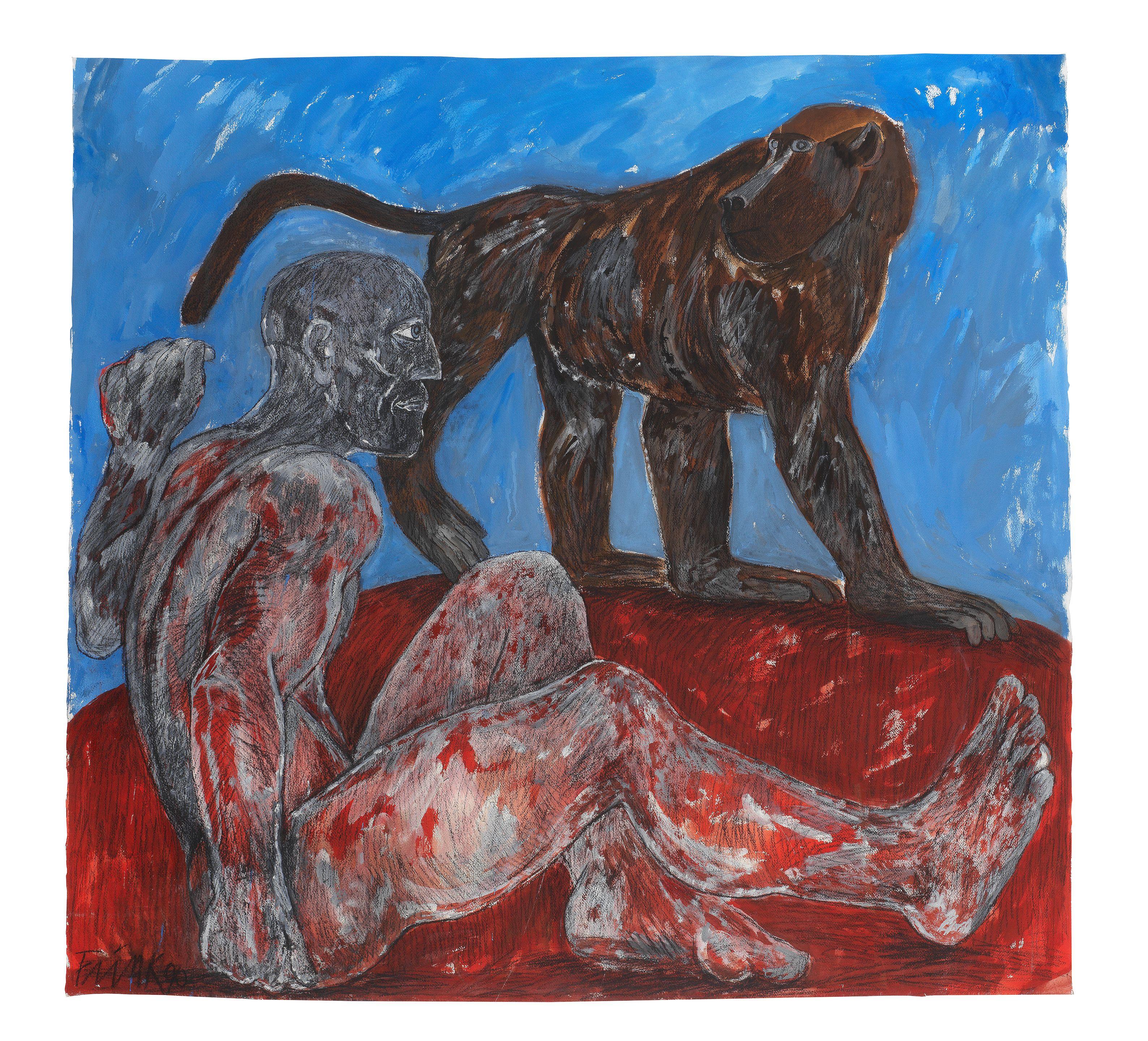 Dame Elisabeth Frink R.A. - Man and Baboon
