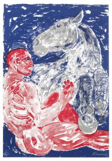 Dame Elisabeth Frink R.A. - Man and Horse (Wiseman 157)