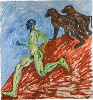 Dame Elisabeth Frink, R.A. - Man Running And Baboons
