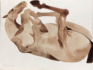 Dame Elisabeth Frink, R.A. - Rolling over horse
