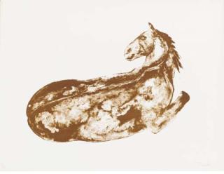 Dame Elisabeth Frink RA - Petit cheval couché (not recorded in Wiseman)
