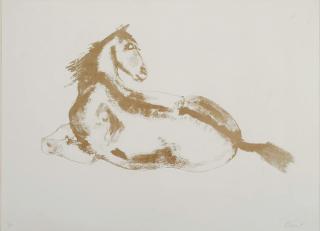 Dame Elisabeth Frink - Lying Down Horse (Wiseman 187)