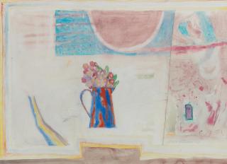 Dame Elizabeth Blackadder OBE RA RSA RSW RGI Dlitt - Still life with polyanthus