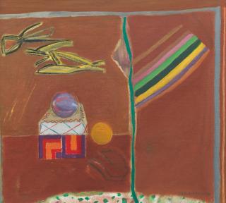 Dame Elizabeth Blackadder OBE RA RSA RSW RGI DLITT - Still life with ribbons