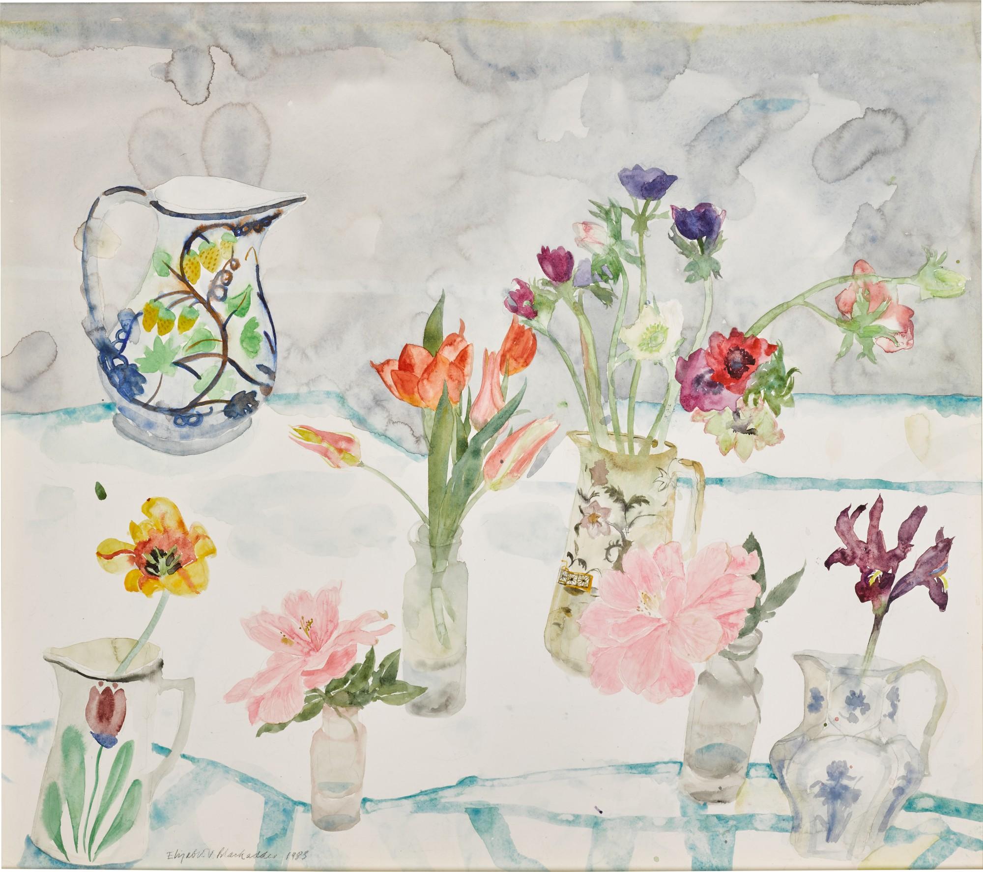 Dame Elizabeth Violet Blackadder, D.B.E., R.A., R.S.A., R.S.W - Spring Flowers