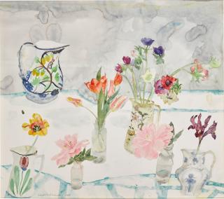 Dame Elizabeth Violet Blackadder, D.B.E., R.A., R.S.A., R.S.W - Spring Flowers