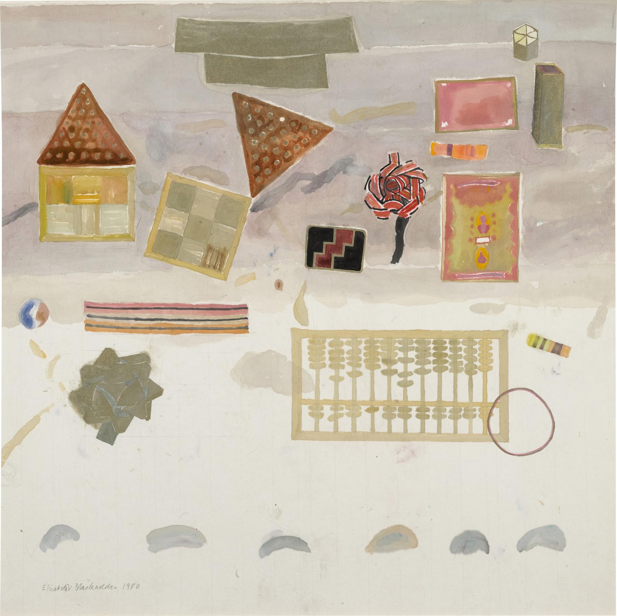 Dame Elizabeth Violet Blackadder, D.B.E., R.A., R.S.A., R.S.W - Still Life with Ribbons and Abacus