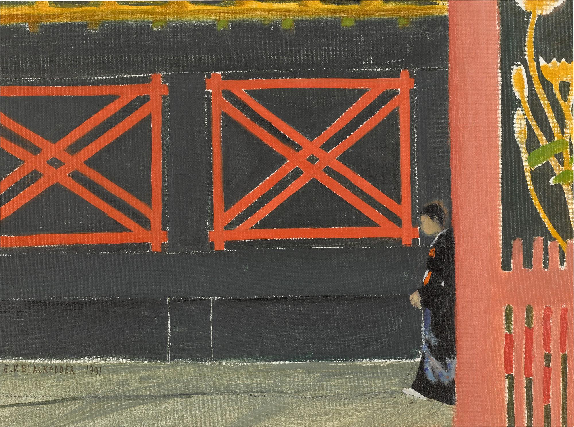 Dame Elizabeth Violet Blackadder, D.B.E., R.A., R.S.A., R.S.W - Temple Entrance Nikko