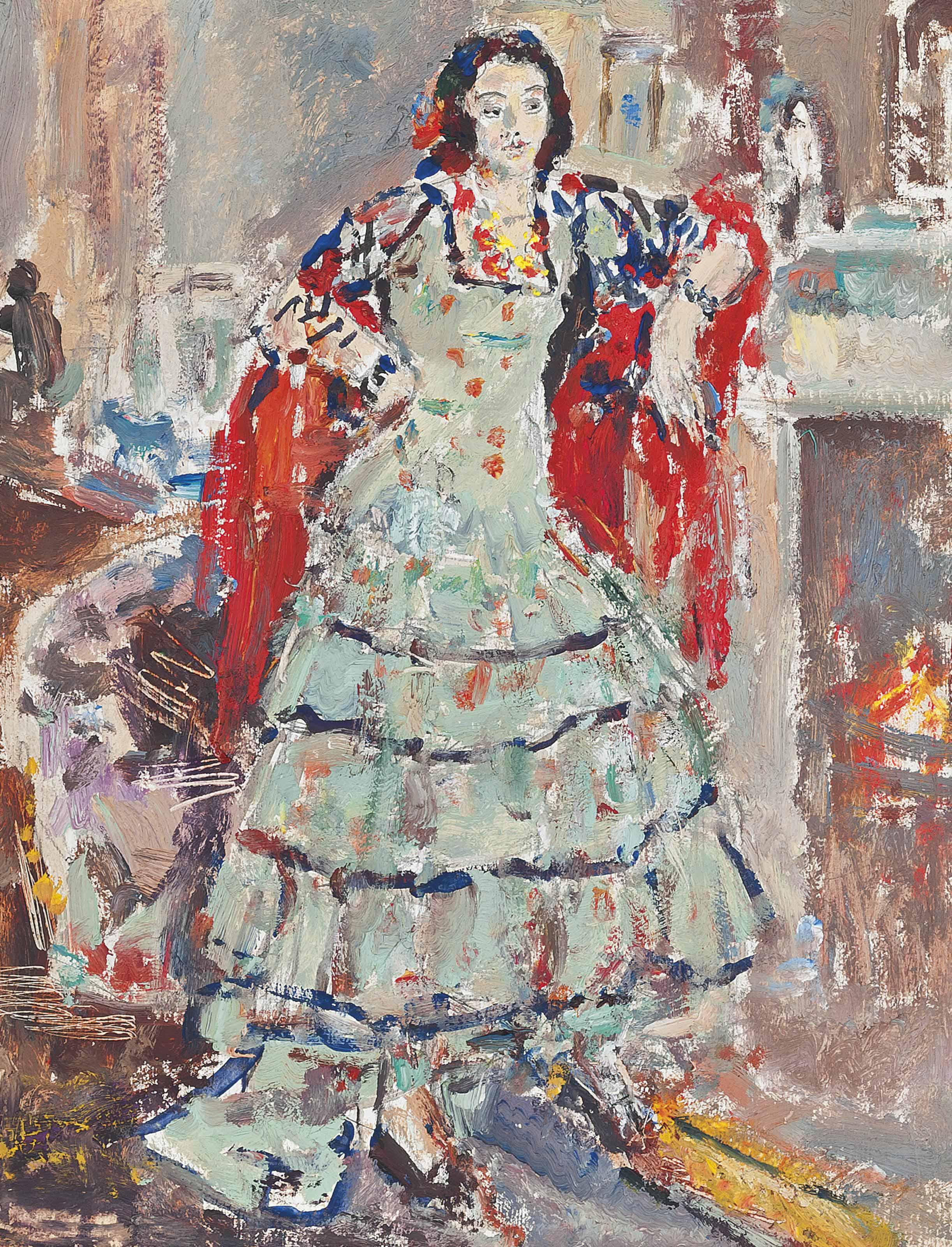 Dame Ethel Walker, A.R.A. - Artist\'S Model Standing In Her London Studio