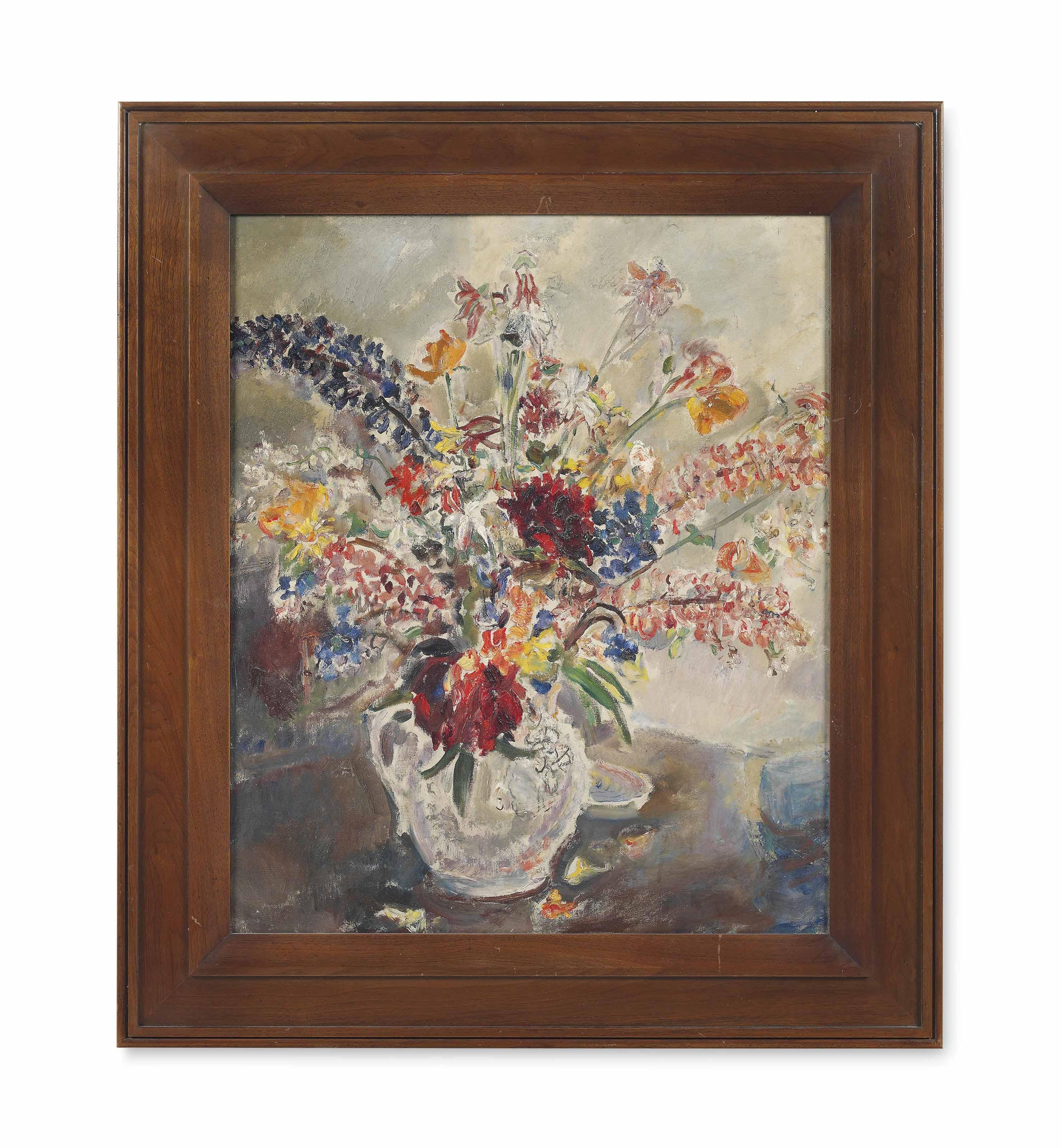 Dame Ethel Walker A.R.A. - Garden flowers in a vase