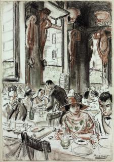 Dame Laura Knight, D.B.E., R.A., R.W.S. - Lunch at the Café Royal, London